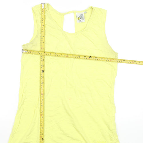 Weird Fish Women's Yellow Cotton Sleeveless Tank Top Size 12