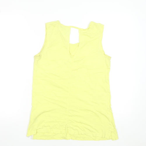 Weird Fish Women's Yellow Cotton Sleeveless Tank Top Size 12