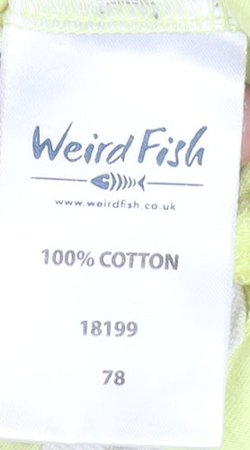 Weird Fish Women's Yellow Cotton Sleeveless Tank Top Size 12