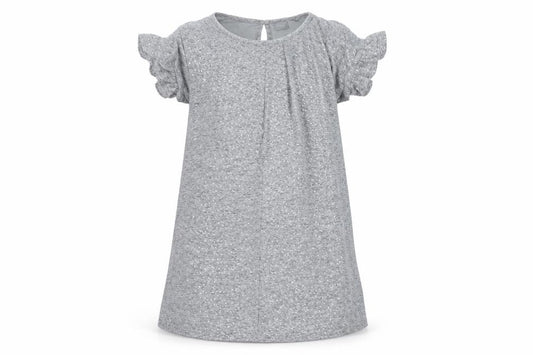 Next Girls Grey Sequin Short Sleeve Shift Party Dress Size 10 Years