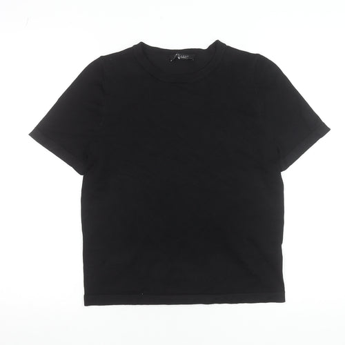 New Look Women's Black Short Sleeve Basic T-Shirt Size 12