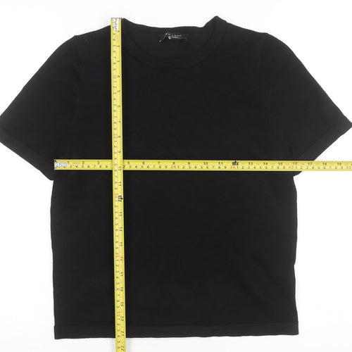 New Look Women's Black Short Sleeve Basic T-Shirt Size 12
