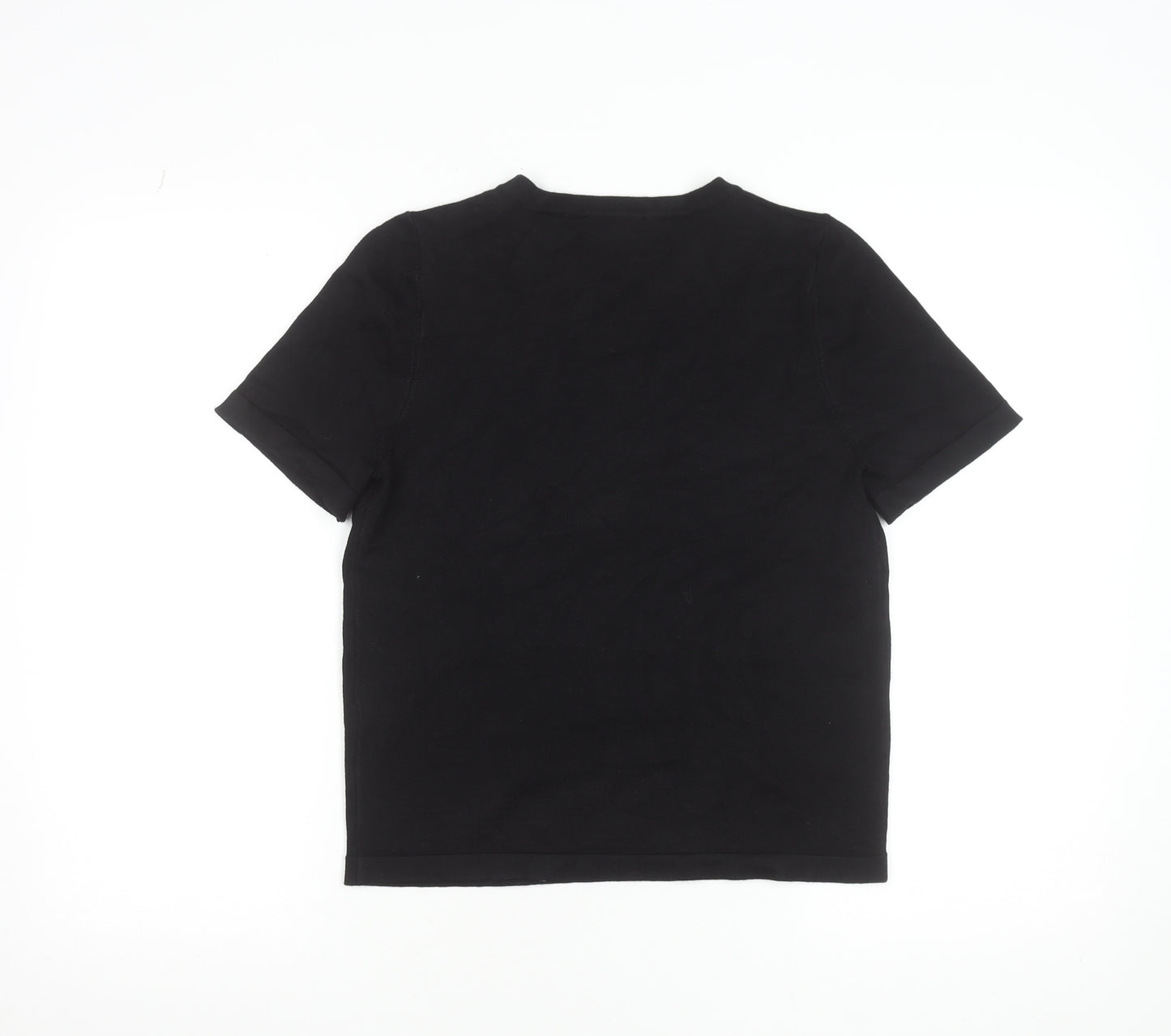 New Look Women's Black Short Sleeve Basic T-Shirt Size 12