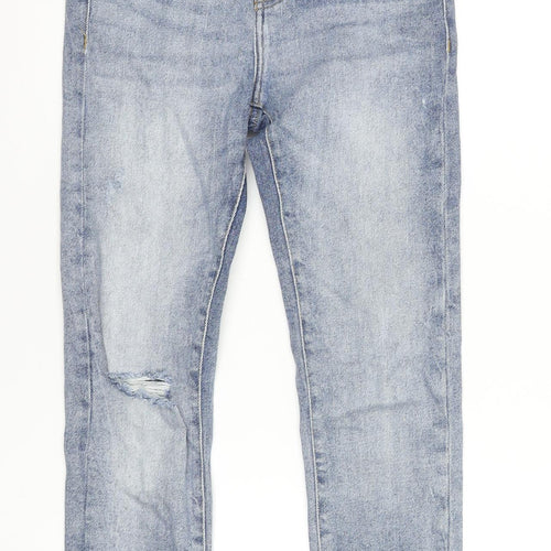 Noisy May Womens Blue Skinny High Waist Jeans Size 8 Regular Fit Denim