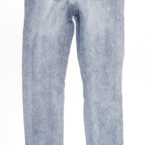 Noisy May Womens Blue Skinny High Waist Jeans Size 8 Regular Fit Denim