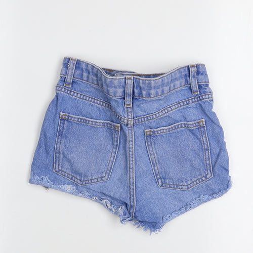 Primark Girls Blue High Rise Distressed Denim Shorts Age 8-9 Years