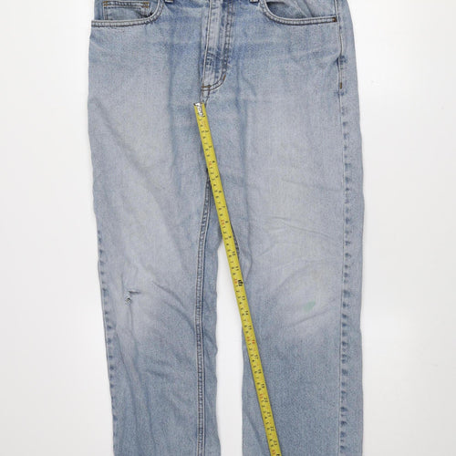 Marks and Spencer Men's Blue Straight Leg Jeans 34W 29L Denim Cotton