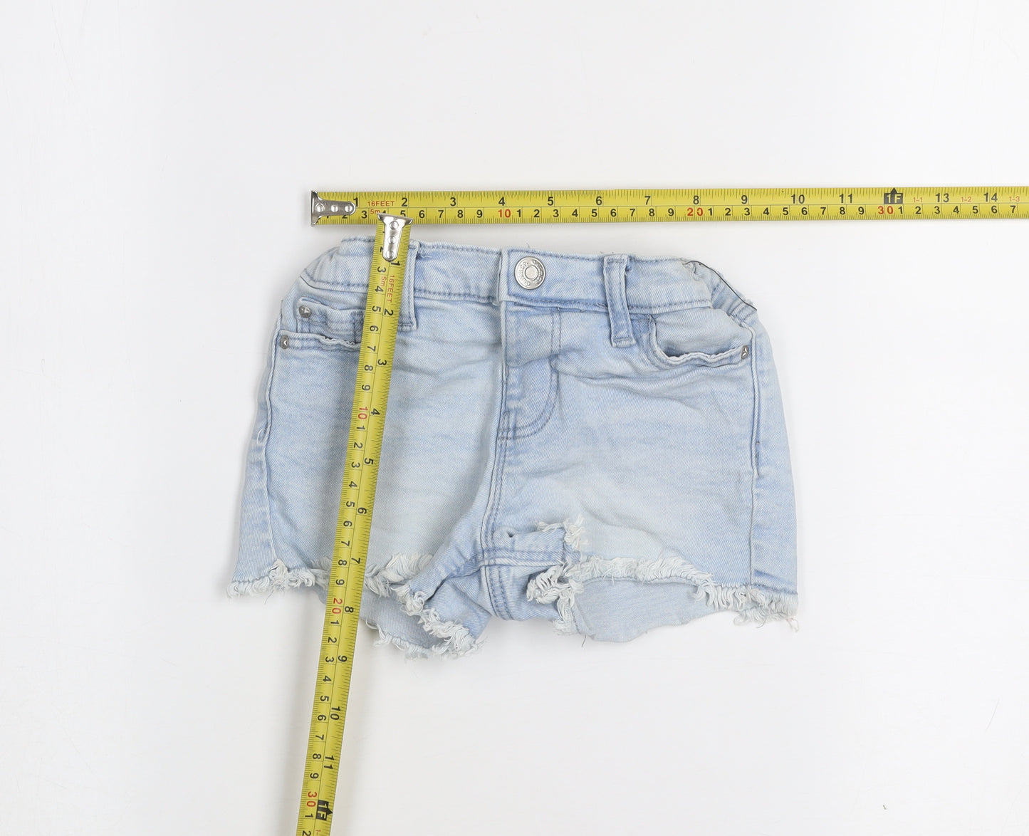 Denim Co Girls Light Blue 2-3 Years Cut-Off Denim Shorts