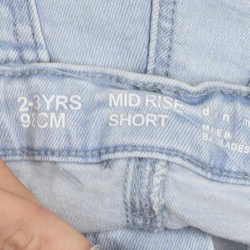 Denim Co Girls Light Blue 2-3 Years Cut-Off Denim Shorts