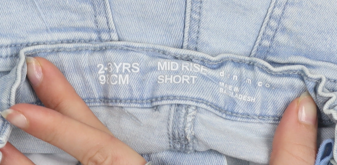 Denim Co Girls Light Blue 2-3 Years Cut-Off Denim Shorts
