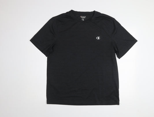 Champion Men's Black L Performance T-Shirt Lightweight Activewear