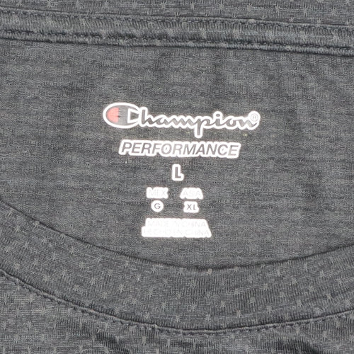 Champion Men's Black L Performance T-Shirt Lightweight Activewear
