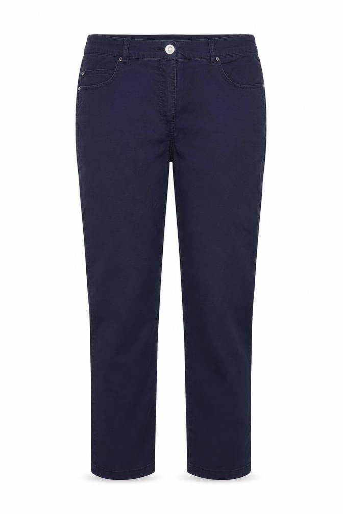 Punt Roma Women's Blue Chino Trousers Size 14 Straight Leg