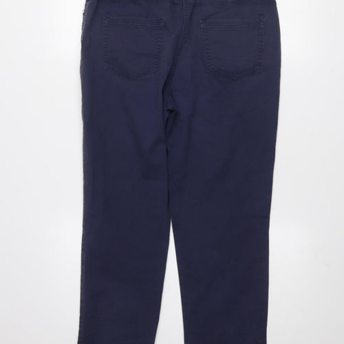 Punt Roma Women's Blue Chino Trousers Size 14 Straight Leg
