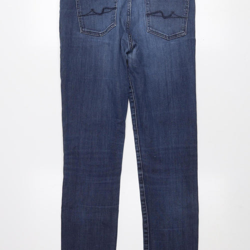 7 For All Mankind Mens Blue Slim Straight Denim Jeans Size 31