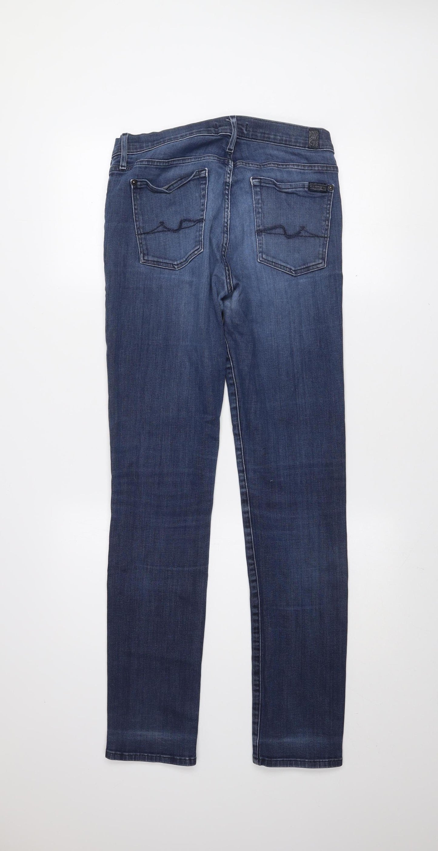 7 For All Mankind Mens Blue Slim Straight Denim Jeans Size 31