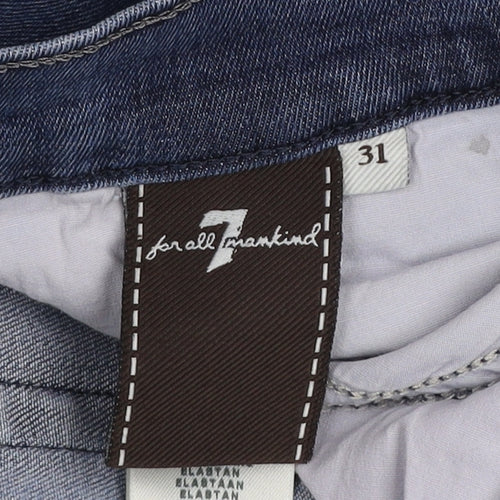 7 For All Mankind Mens Blue Slim Straight Denim Jeans Size 31