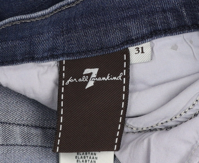 7 For All Mankind Mens Blue Slim Straight Denim Jeans Size 31