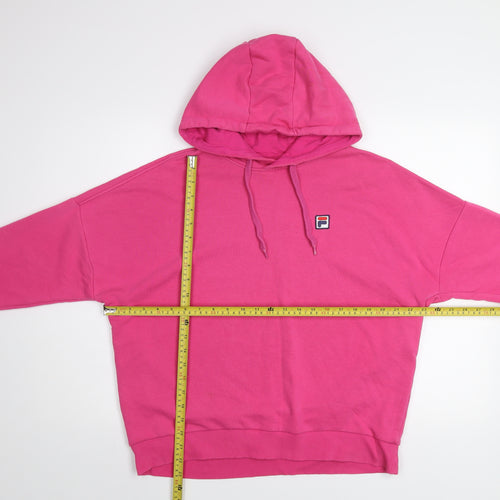 Fila Women’s Pink Pullover Hoodie Medium Cotton Blend Casual