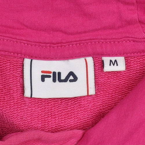 Fila Women’s Pink Pullover Hoodie Medium Cotton Blend Casual