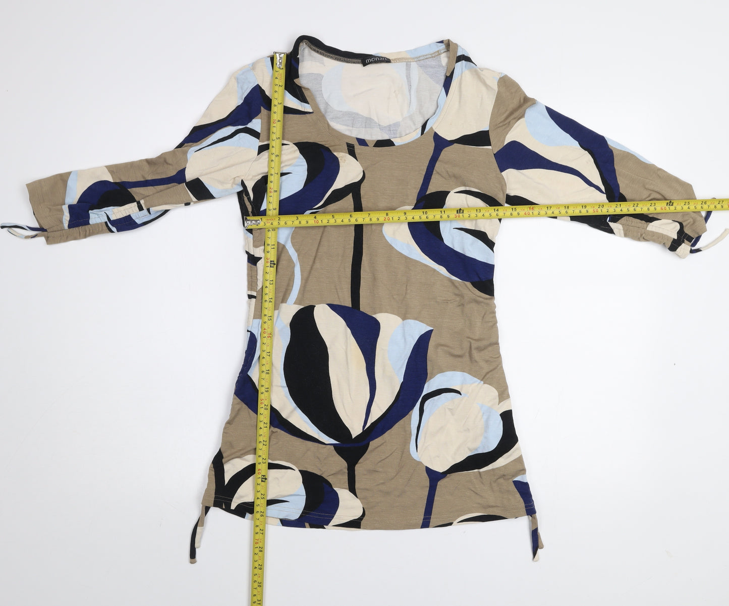 Monari Women's Multicoloured Floral Tunic Top Size 14 Viscose Blend