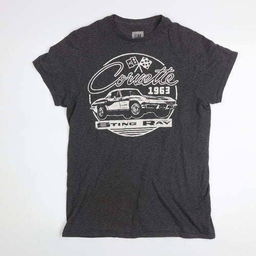 GM Corvette 1963 Sting Ray Men's Charcoal Graphic T-Shirt Small