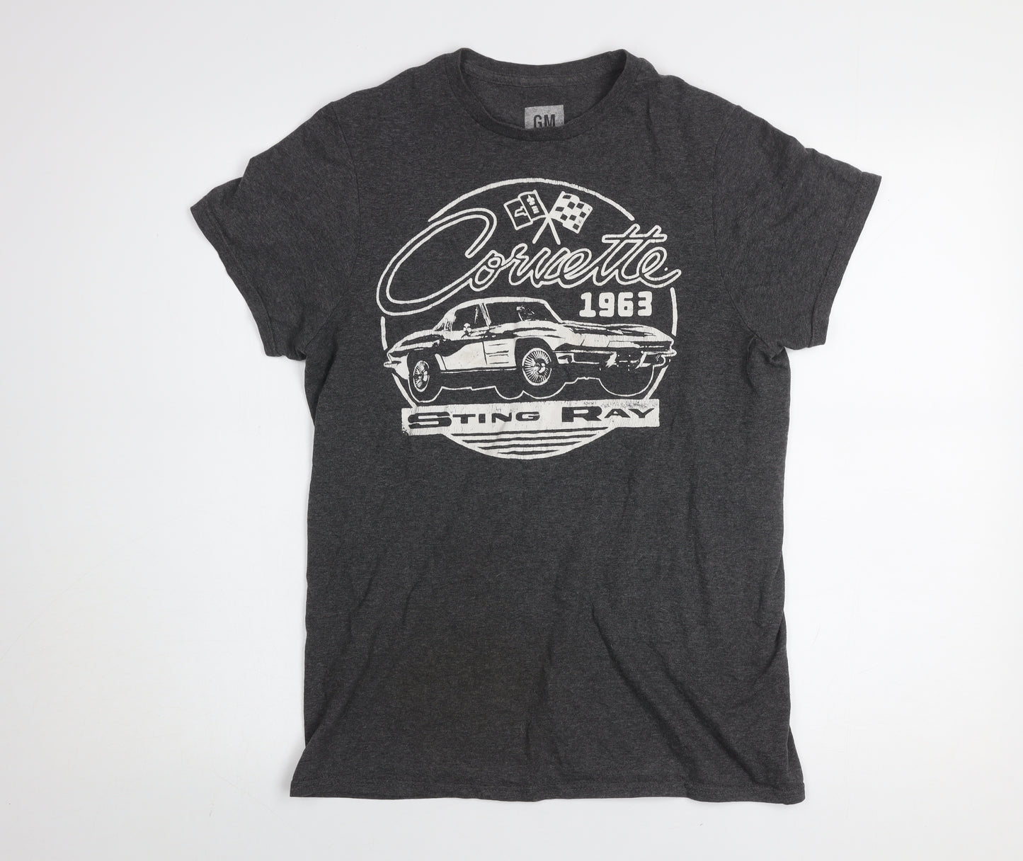 GM Corvette 1963 Sting Ray Men's Charcoal Graphic T-Shirt Small