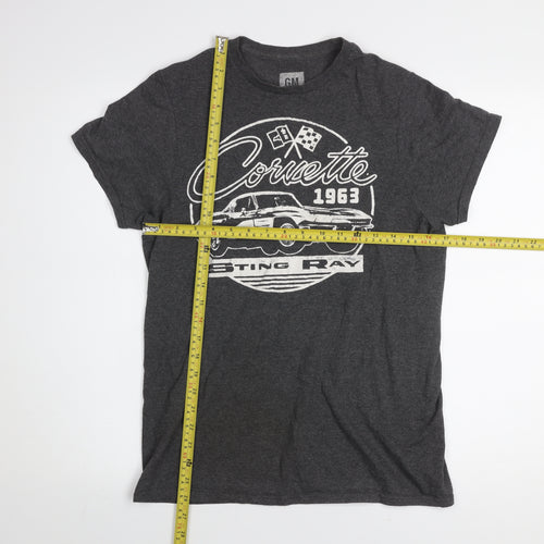 GM Corvette 1963 Sting Ray Men's Charcoal Graphic T-Shirt Small