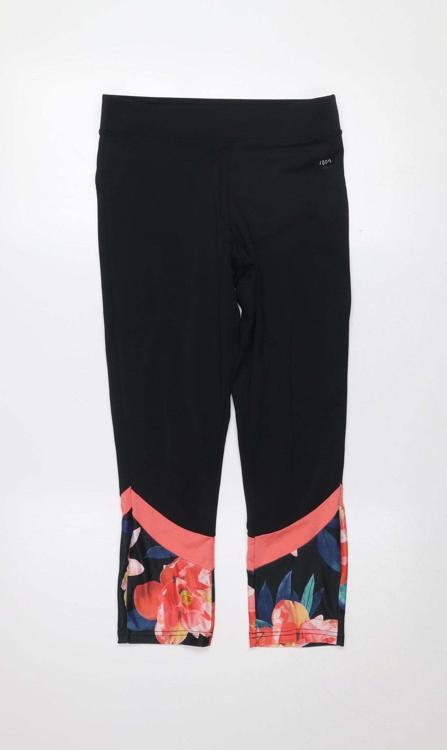 Dunnes Stores Women’s Black Floral Capri Leggings Size S