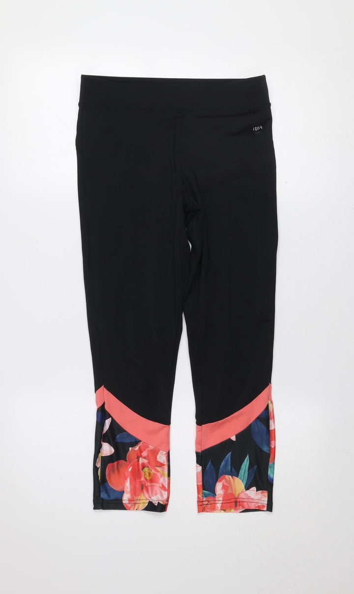 Dunnes Stores Women’s Black Floral Capri Leggings Size S