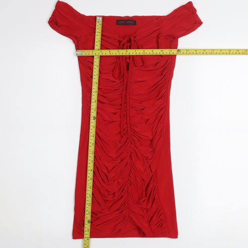 Edge Street Women’s Red Off Shoulder Bodycon Dress Size 8