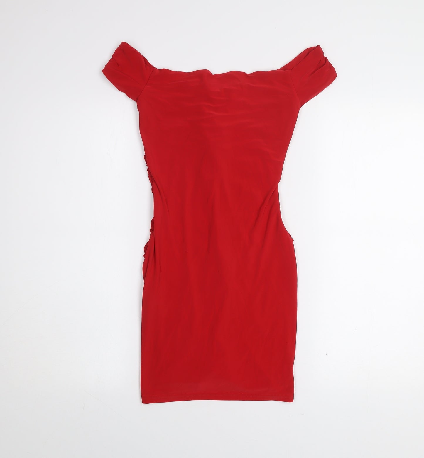 Edge Street Women’s Red Off Shoulder Bodycon Dress Size 8