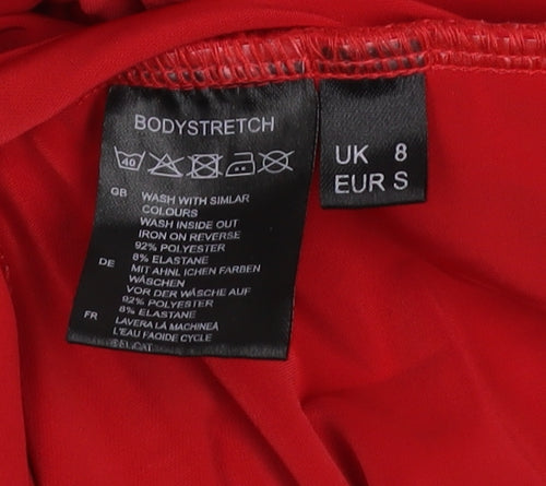 Edge Street Women’s Red Off Shoulder Bodycon Dress Size 8