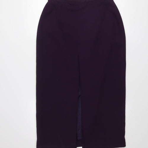 Gerrard Creation Womens Purple Midi Pencil Skirt Size 14