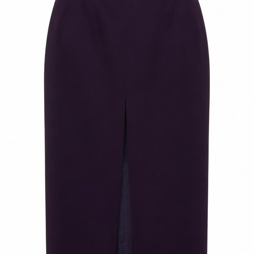 Gerrard Creation Womens Purple Midi Pencil Skirt Size 14