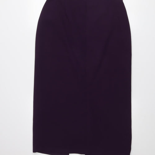 Gerrard Creation Womens Purple Midi Pencil Skirt Size 14