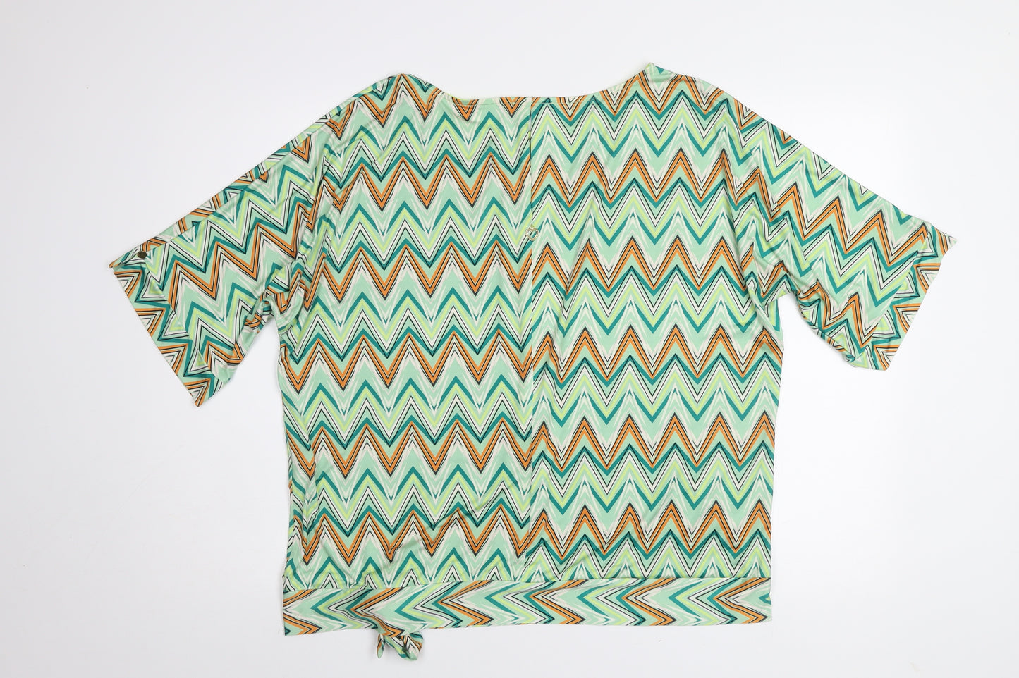 Anirene Women’s Multicoloured 3XL Geometric Short Sleeve T-Shirt