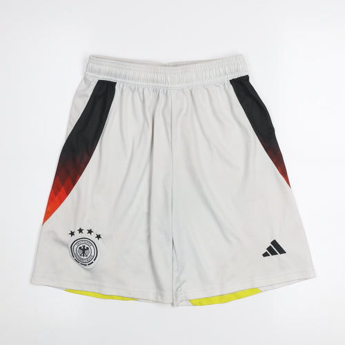 Adidas Men's Grey Football Training Shorts S Polyester