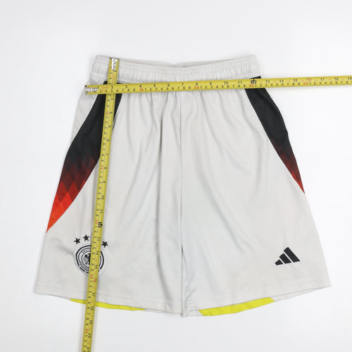 Adidas Men's Grey Football Training Shorts S Polyester