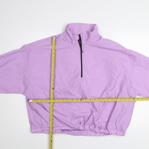 ASOS Women’s Purple Cropped Windbreaker Jacket UK 18 Lightweight Zip