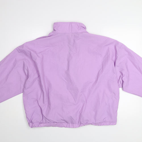 ASOS Women’s Purple Cropped Windbreaker Jacket UK 18 Lightweight Zip
