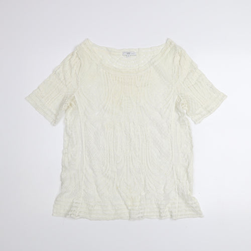 New Look Women’s Ivory Lace Tunic Blouse Size 14