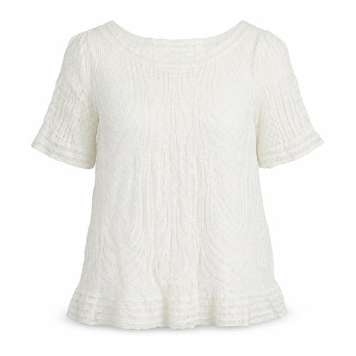 New Look Women’s Ivory Lace Tunic Blouse Size 14