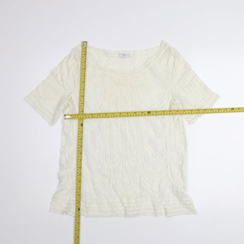 New Look Women’s Ivory Lace Tunic Blouse Size 14