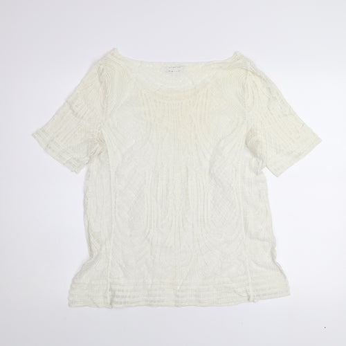 New Look Women’s Ivory Lace Tunic Blouse Size 14