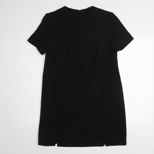 V by Very Womens Black Shift Dress Size 14 Short Sleeve Workwear