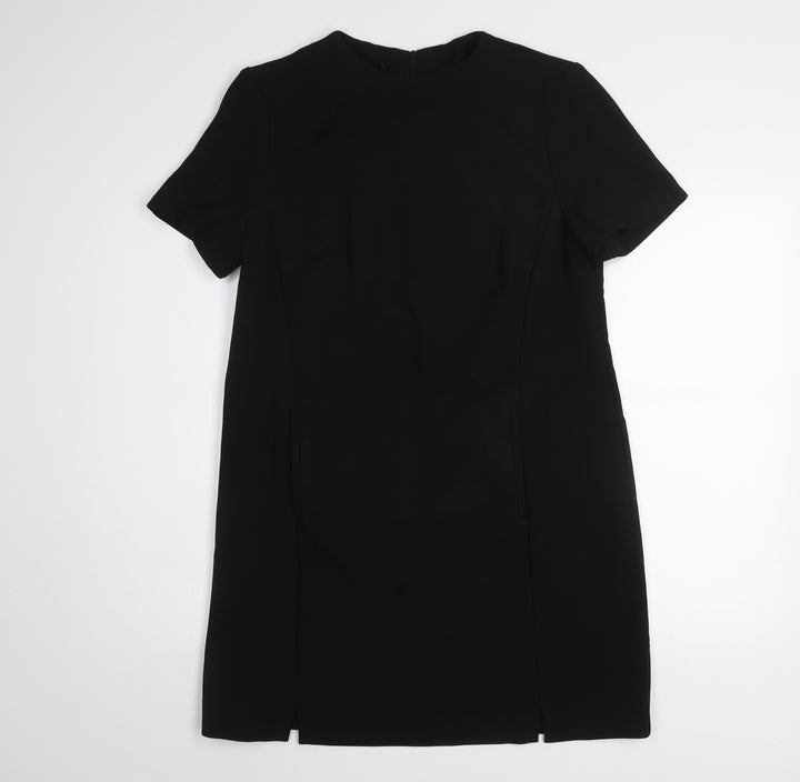 V by Very Womens Black Shift Dress Size 14 Short Sleeve Workwear