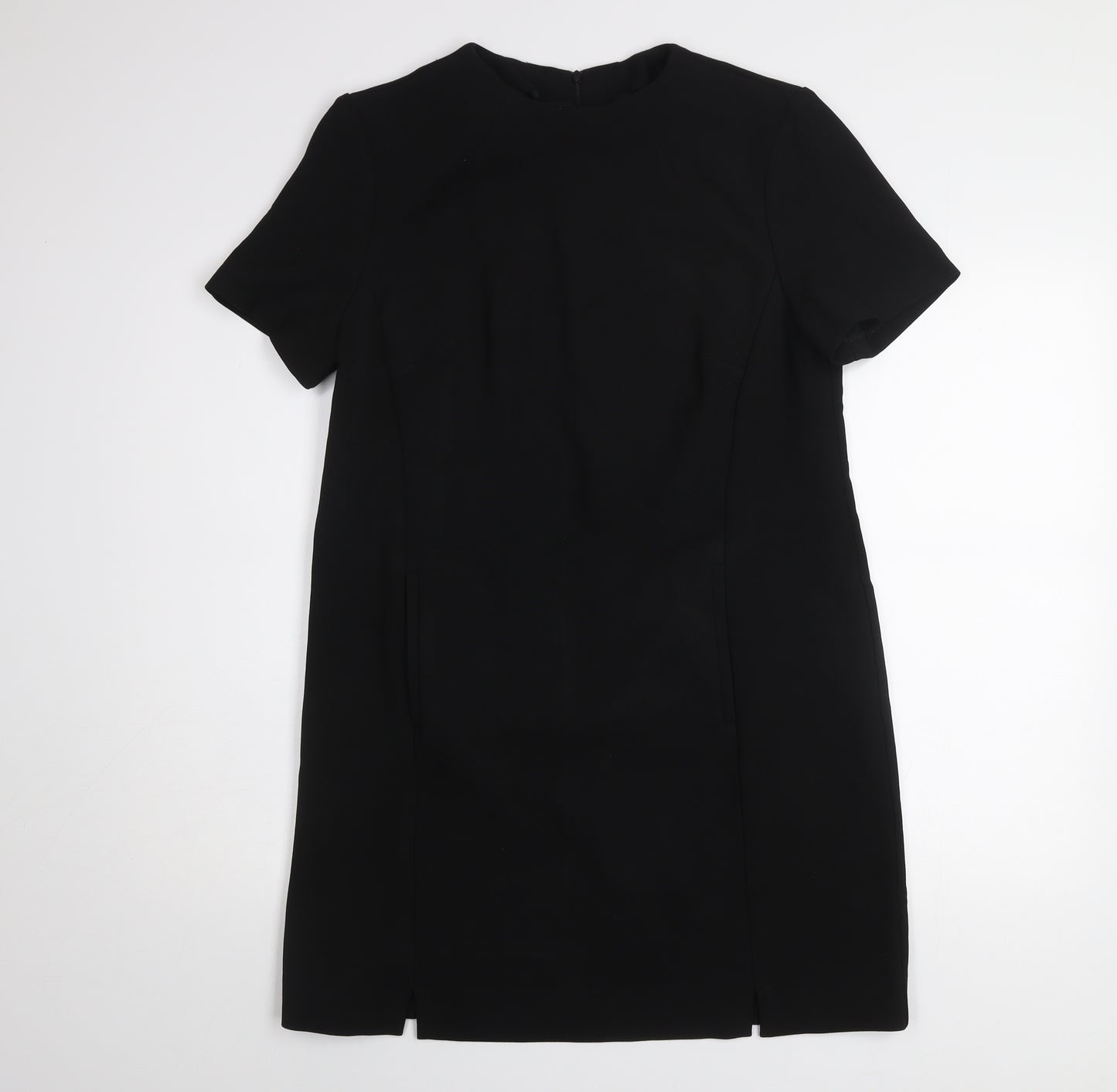 V by Very Womens Black Shift Dress Size 14 Short Sleeve Workwear