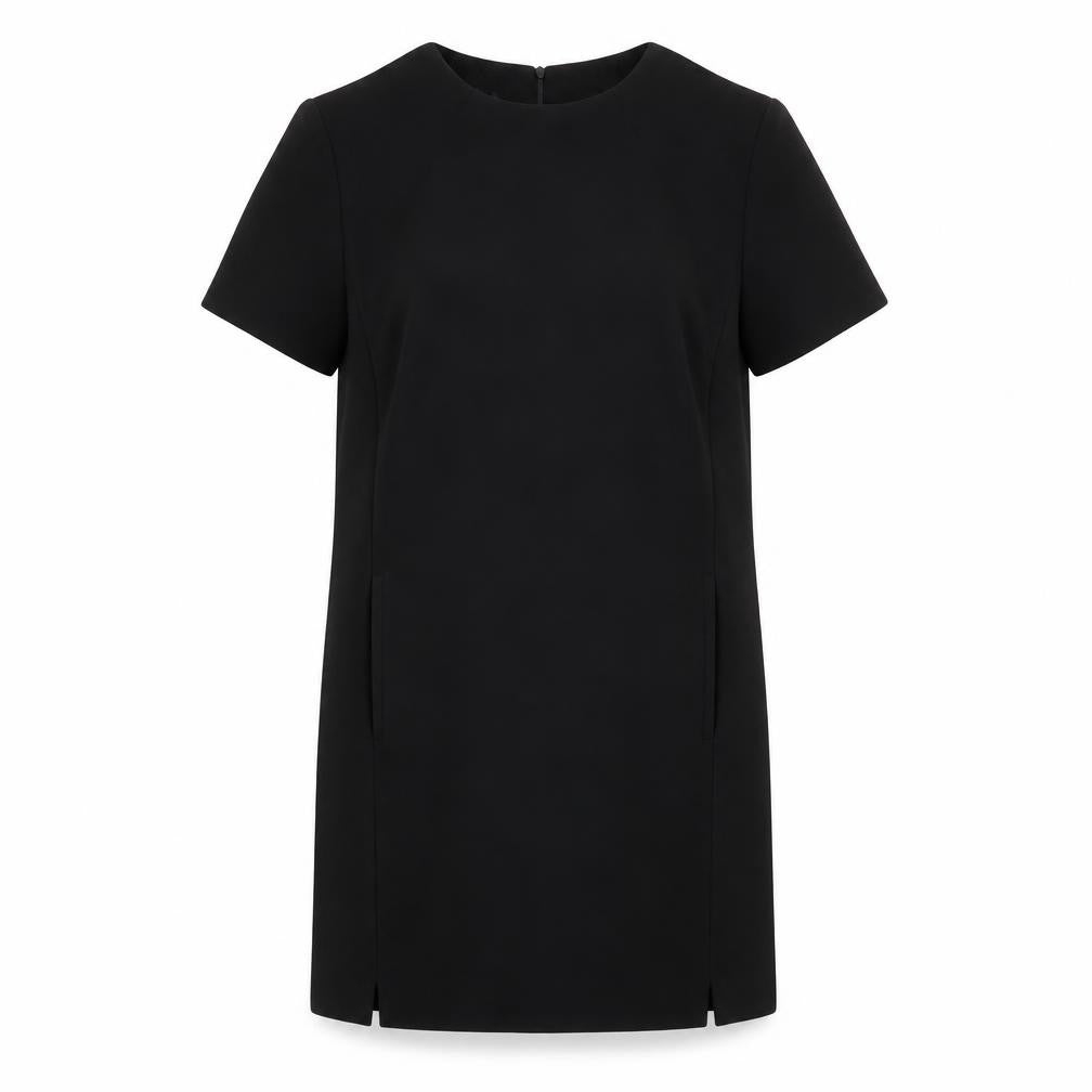 V by Very Womens Black Shift Dress Size 14 Short Sleeve Workwear
