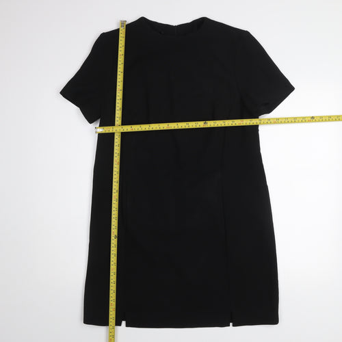 V by Very Womens Black Shift Dress Size 14 Short Sleeve Workwear